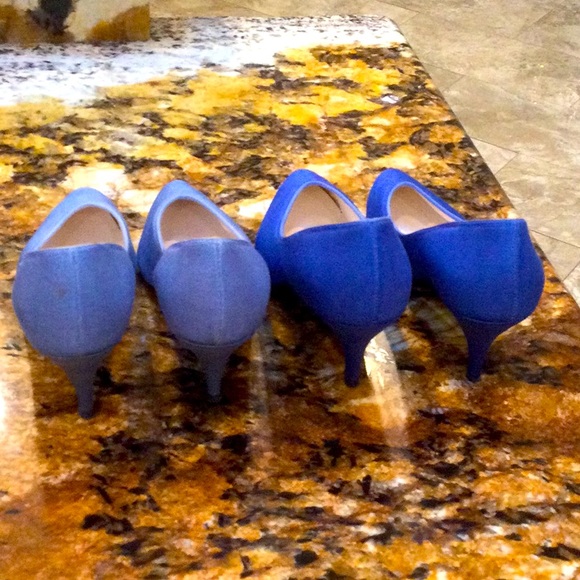 - - - Two pair of peacock blue dyed shoes - Picture 3 of 4